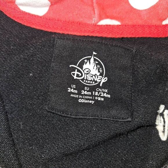 5 For $25 Disney Black White and Red Minnie Mouse Zipper Hoodie Baby Size 24M - Picture 2 of 4